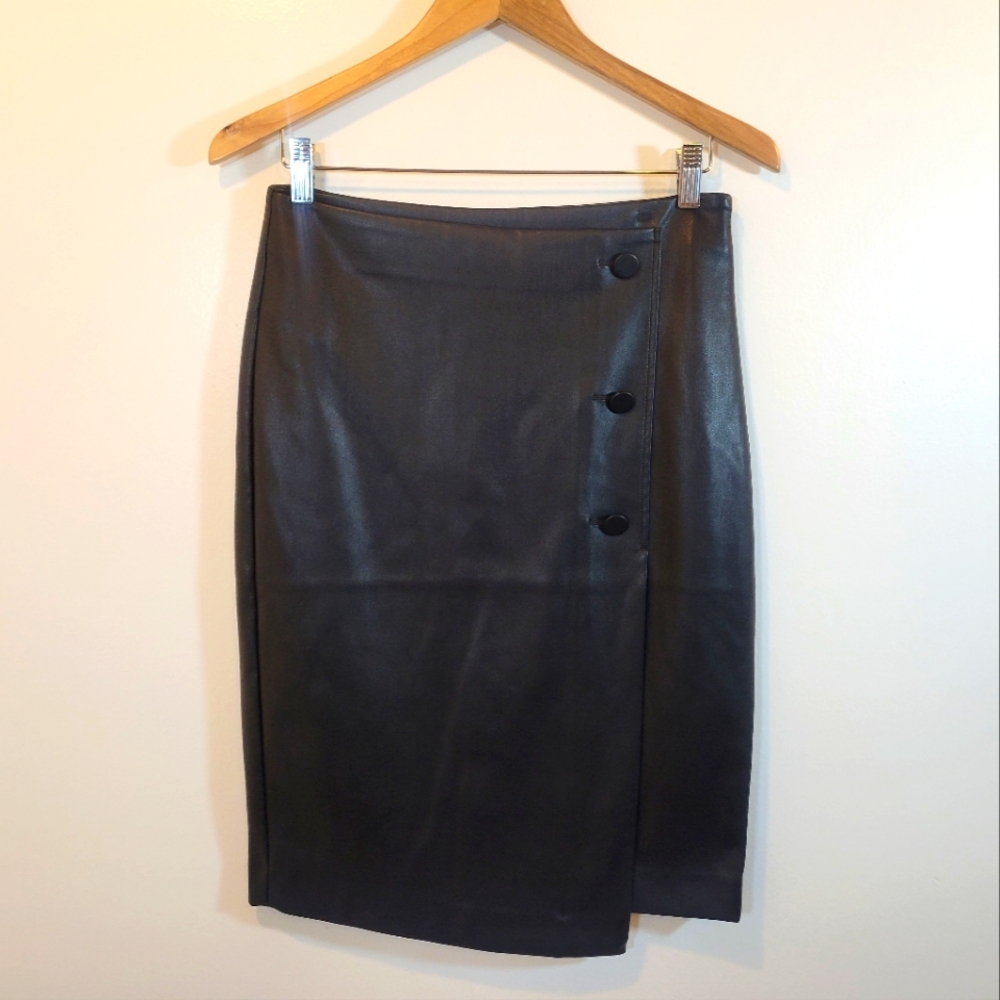 Ann Taylor Factory Faux Leather Pencil Skirt